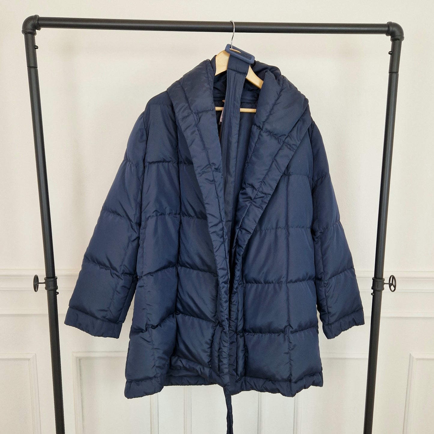Piumino Romeo Gigli blu con cappuccio