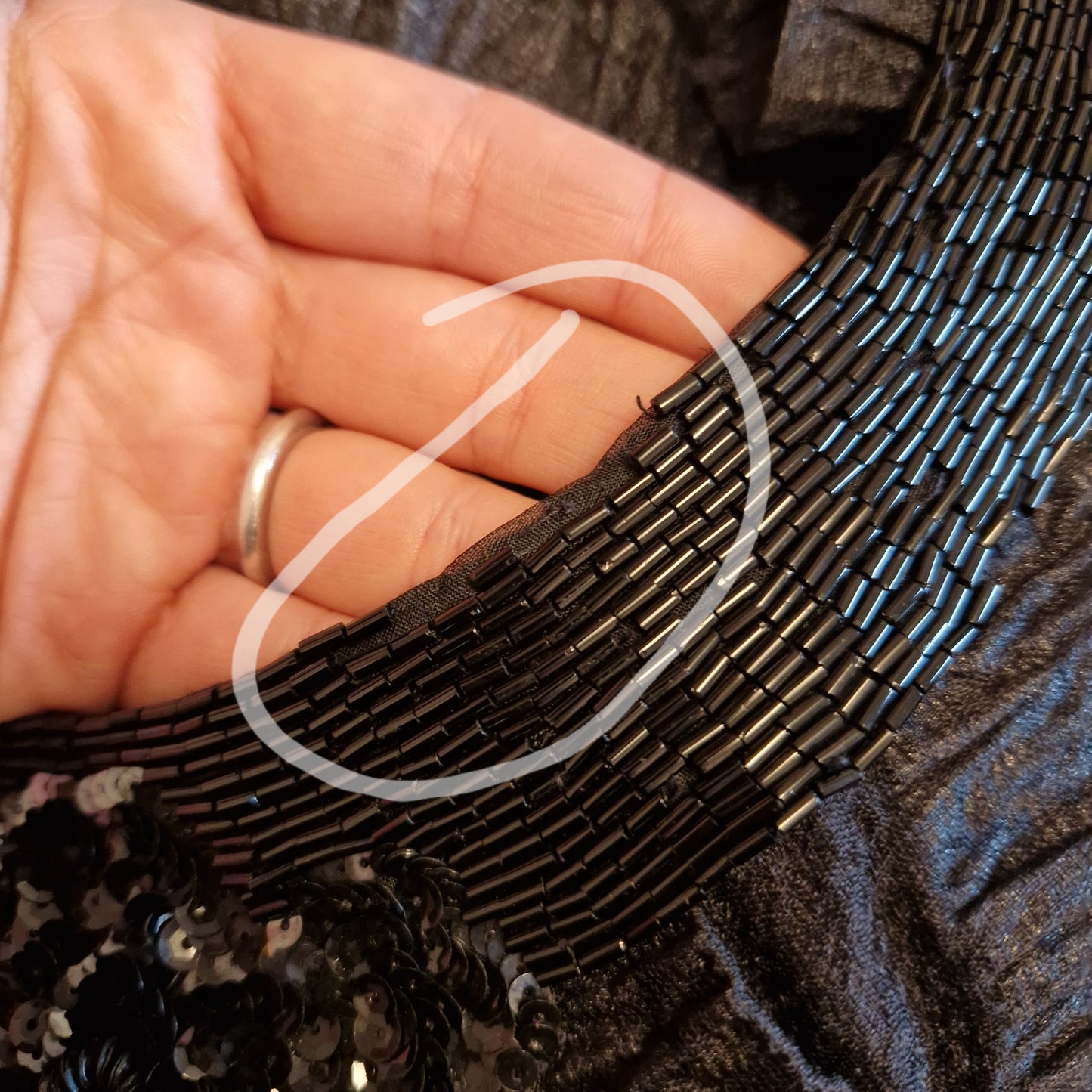 Abito vintage seta increspata