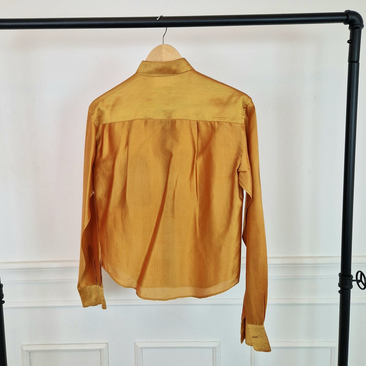 Camicia Romeo Gigli 1990 seta gialla