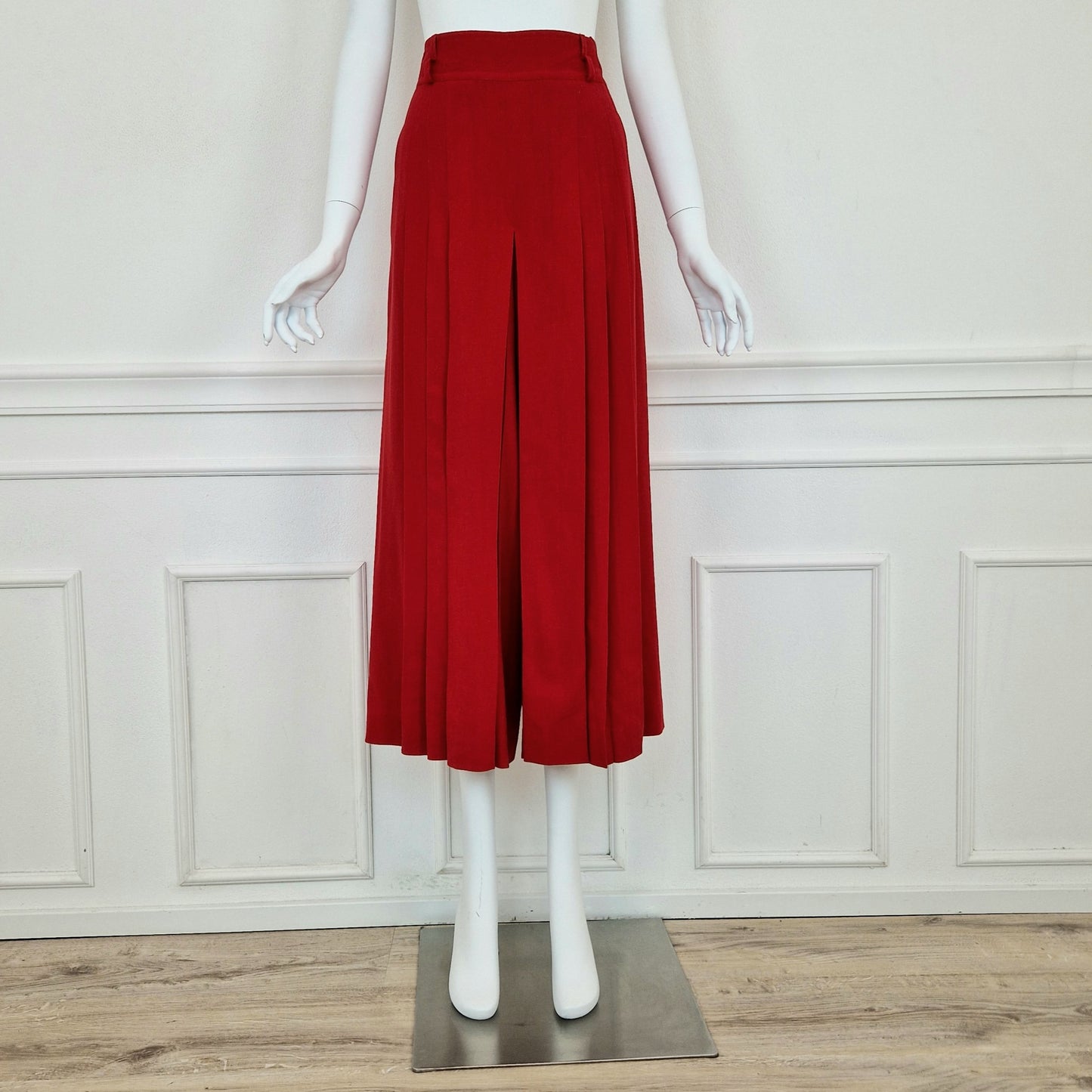 Gonna pantalone Escada lana rossa