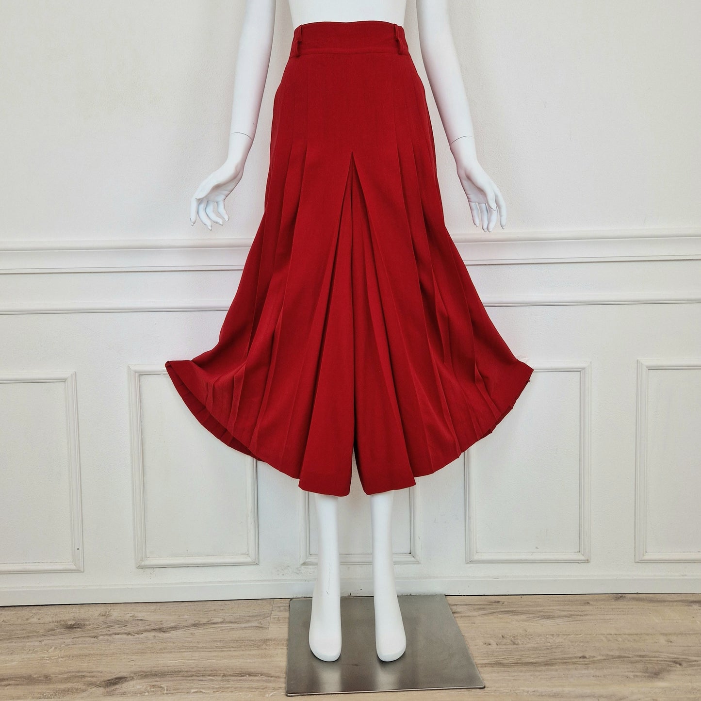 Gonna pantalone Escada lana rossa
