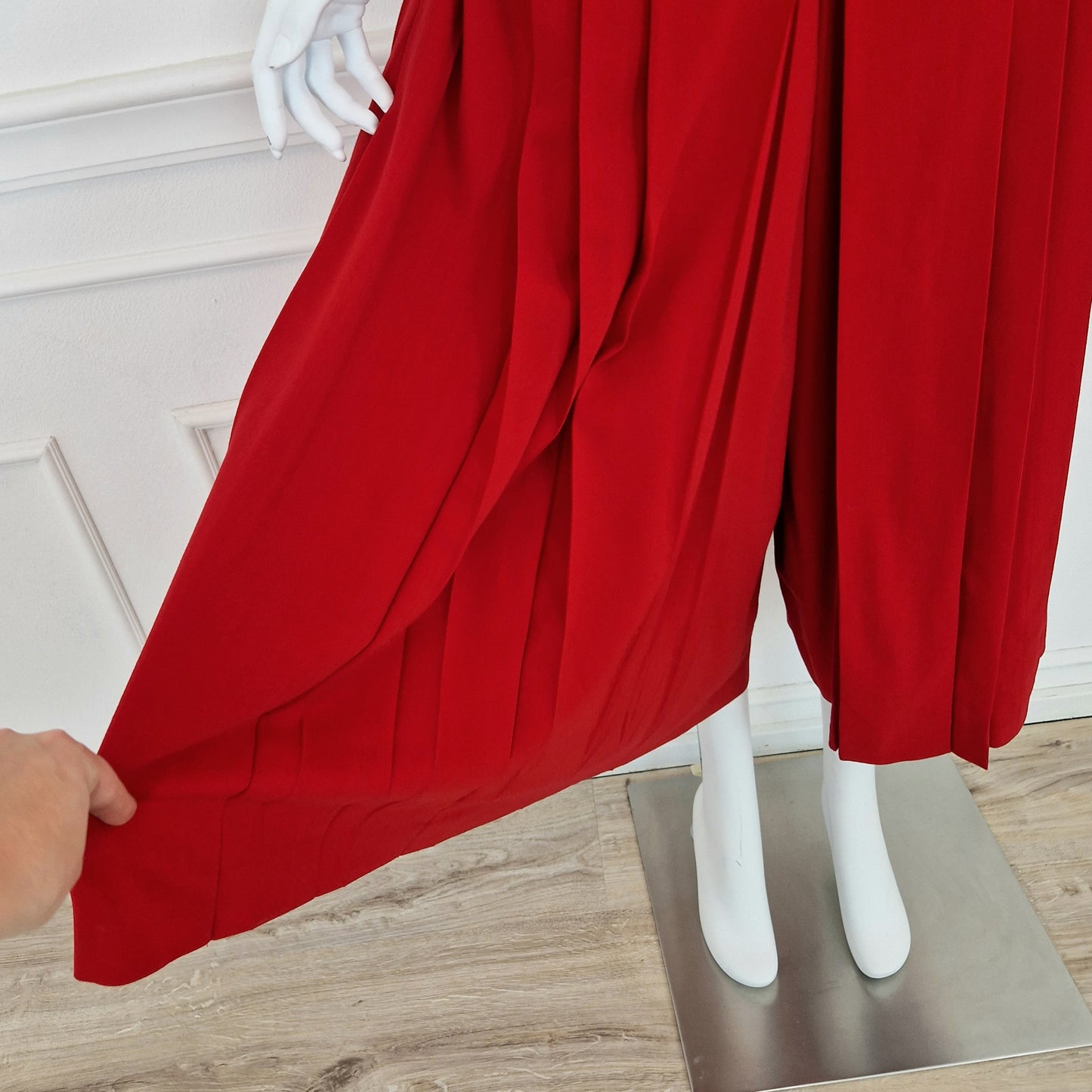 Gonna pantalone Escada lana rossa