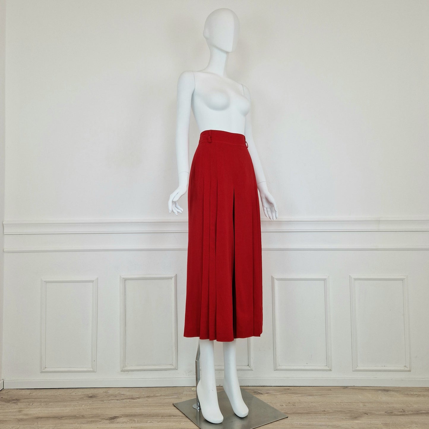 Gonna pantalone Escada lana rossa