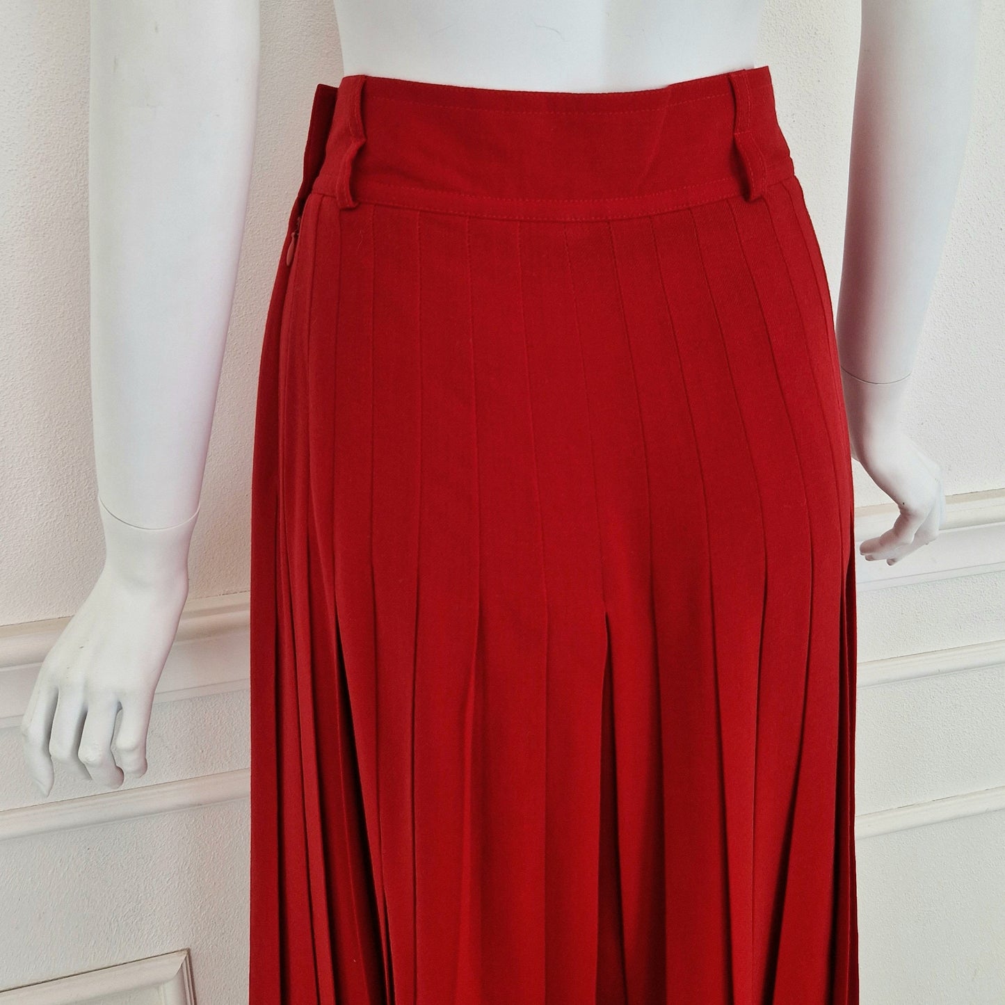 Gonna pantalone Escada lana rossa