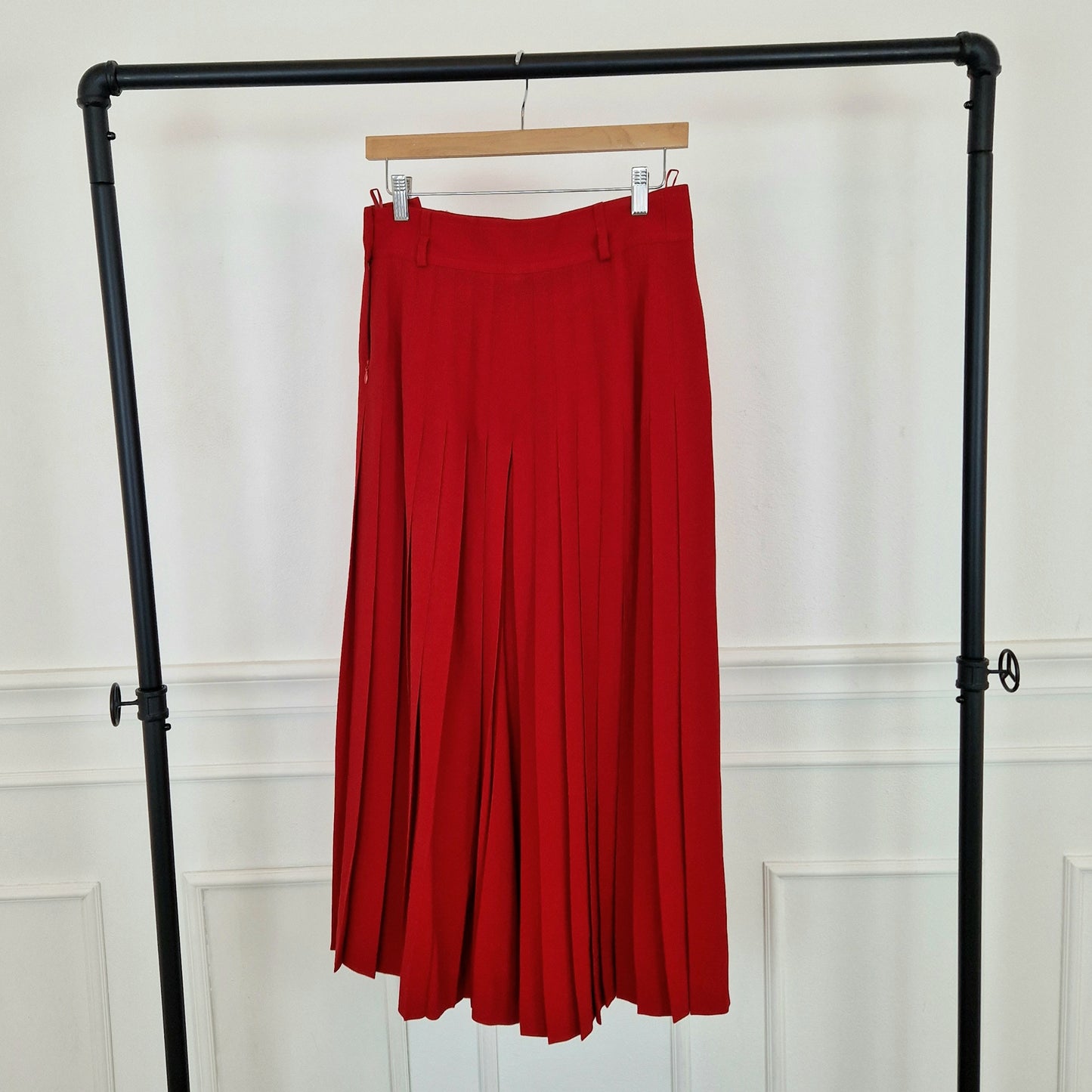 Gonna pantalone Escada lana rossa