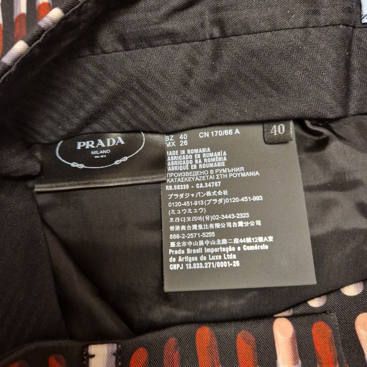 Pantaloni Prada lipstick 2018