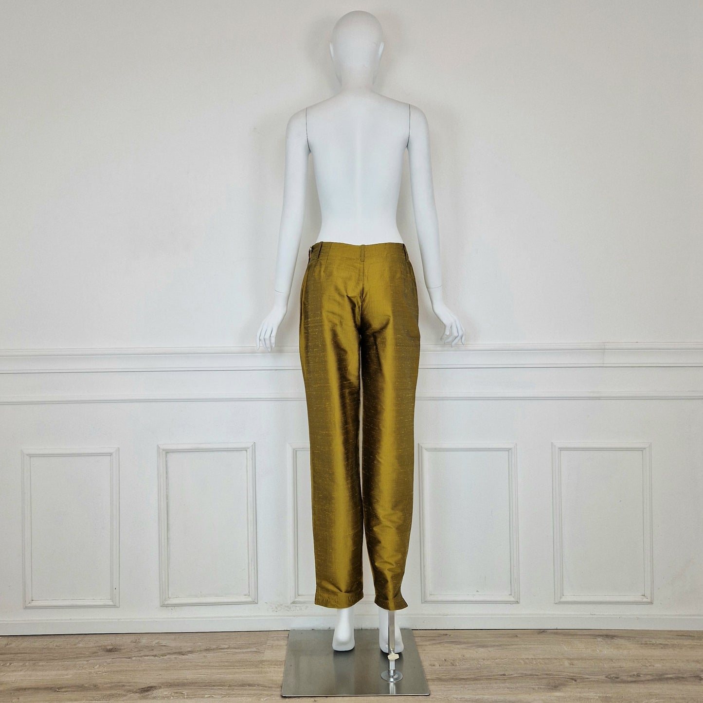 Pantaloni Romeo Gigli jeans seta ocra