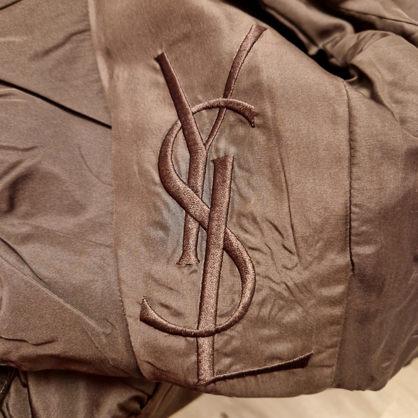 Giacca Yves Saint Laurent seta marrone