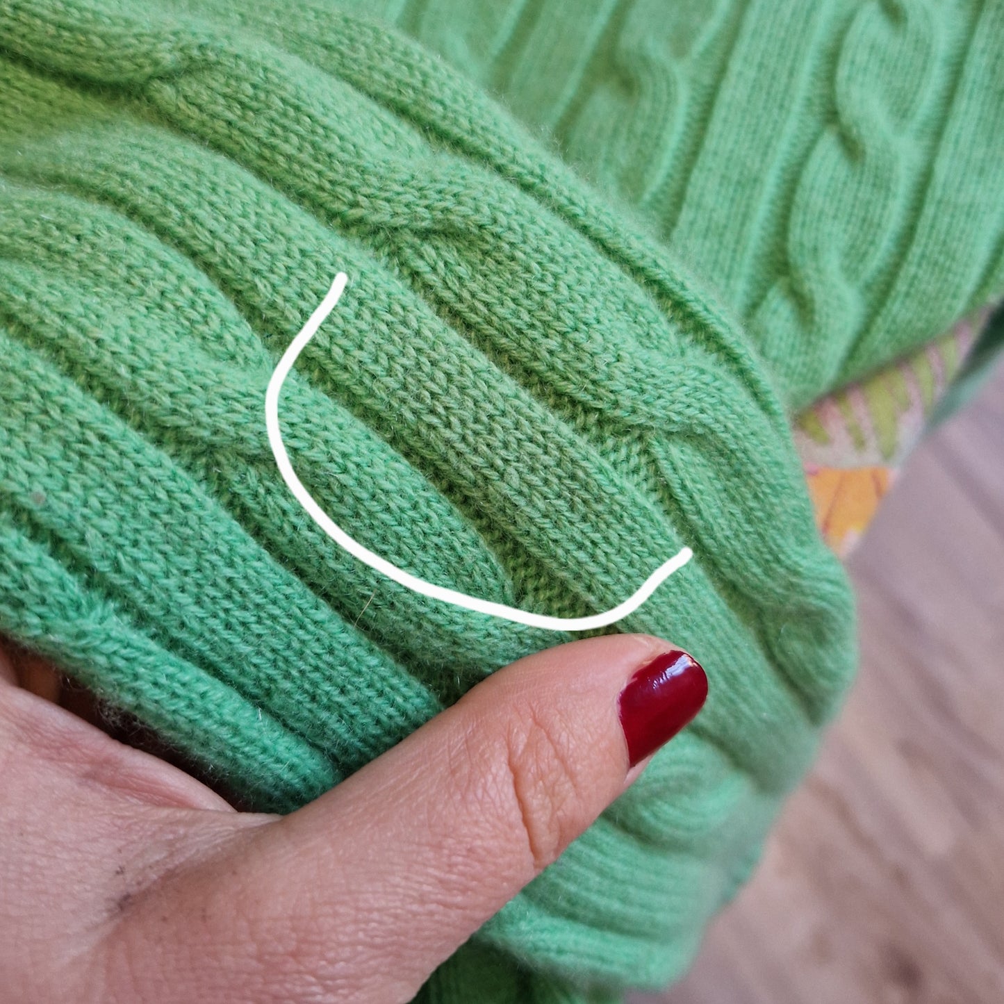 Maglione verde 100% cashmere