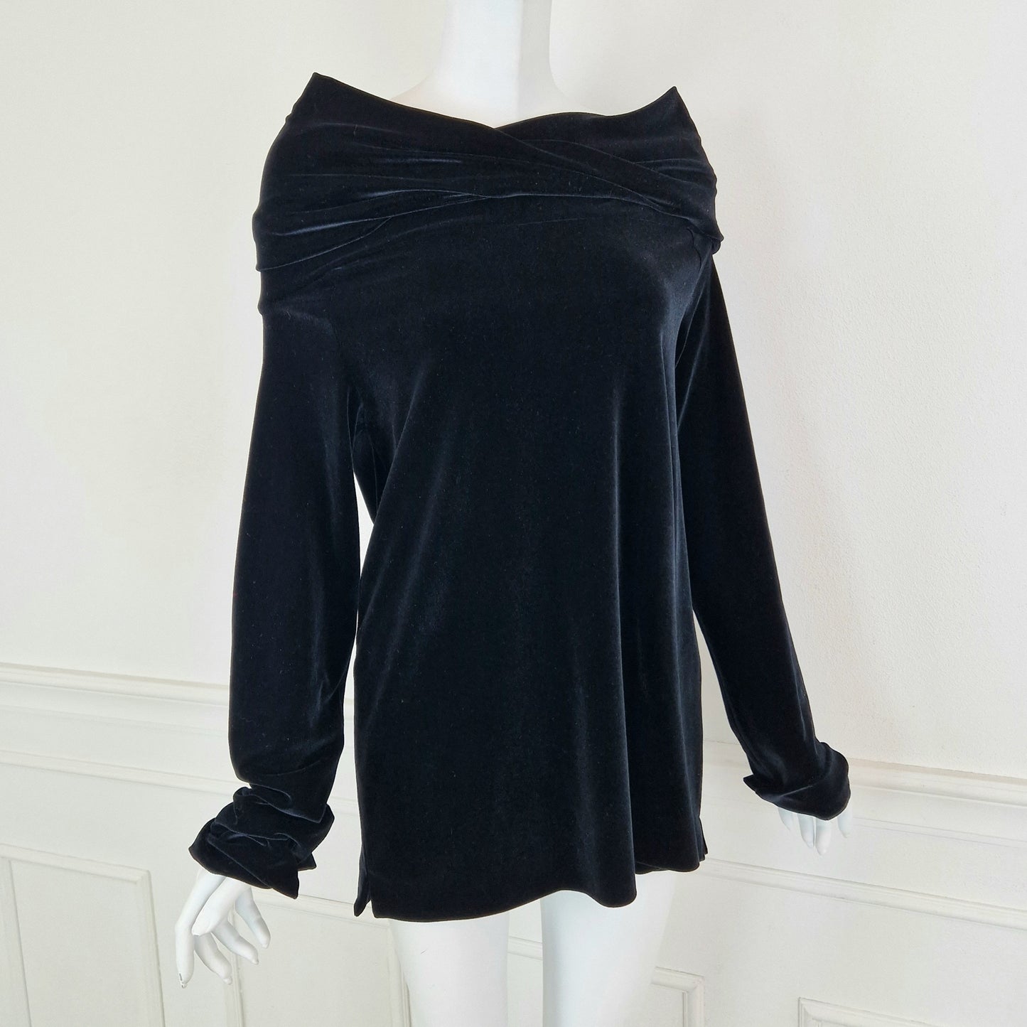 Top Romeo Gigli velluto nero