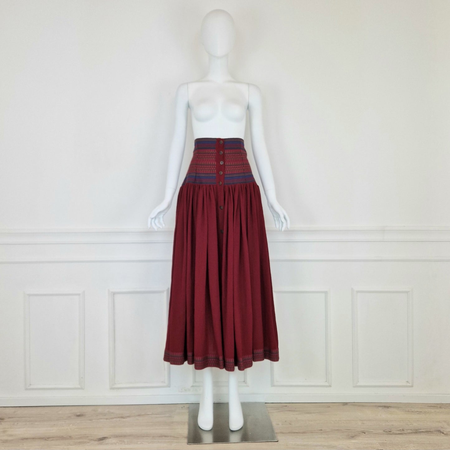 Maxi gonna Romeo Gigli bordeaux