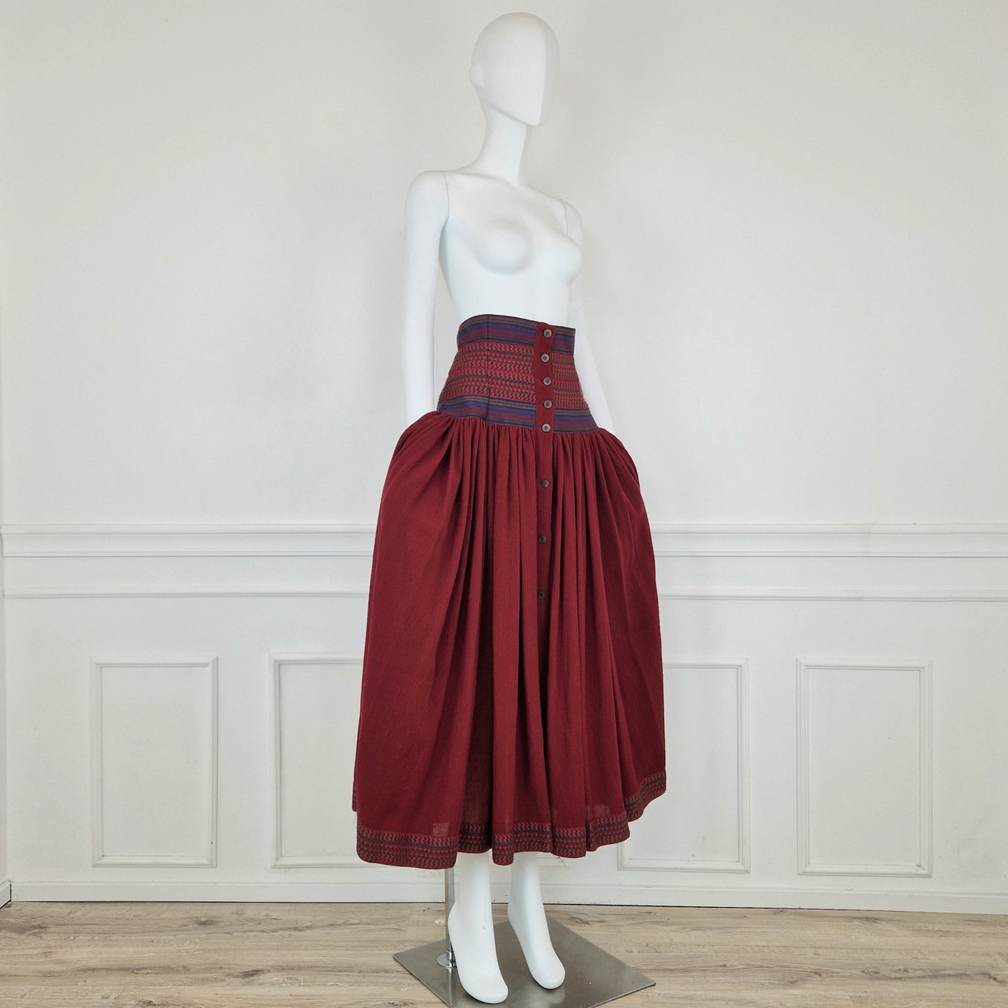Maxi gonna Romeo Gigli bordeaux
