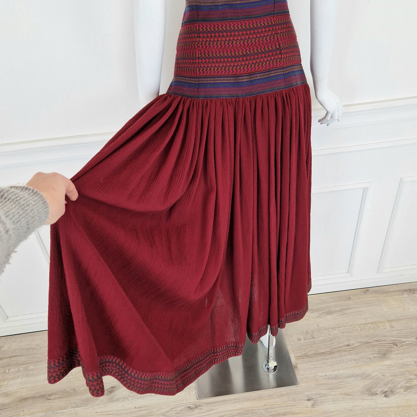 Maxi gonna Romeo Gigli bordeaux