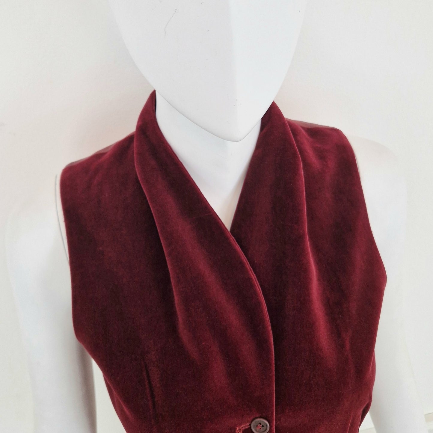 Gilet Romeo Gigli velluto bordeaux 1996/97
