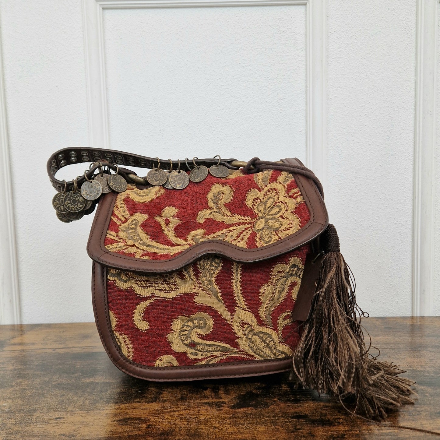 Borsa Romeo Gigli tessuto e nappine
