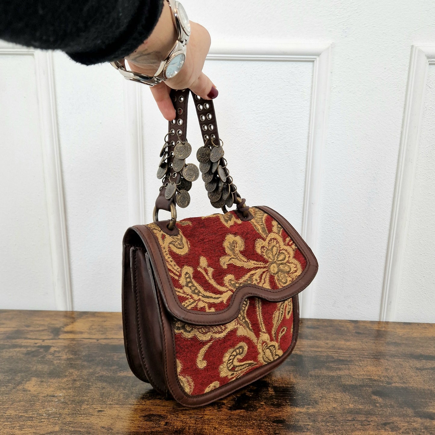 Borsa Romeo Gigli tessuto e nappine