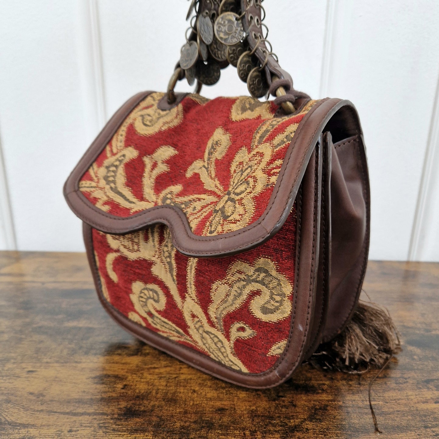 Borsa Romeo Gigli tessuto e nappine