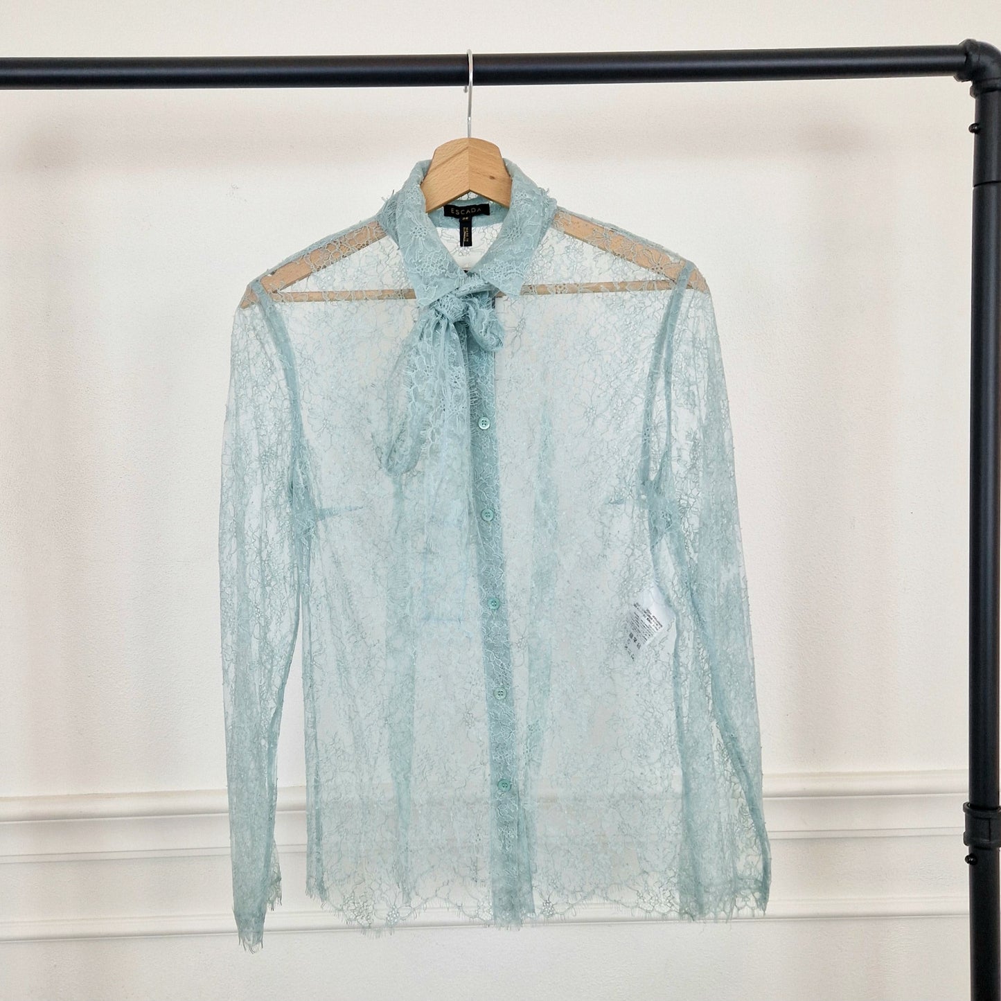 Escada | camicia pizzo azzurro