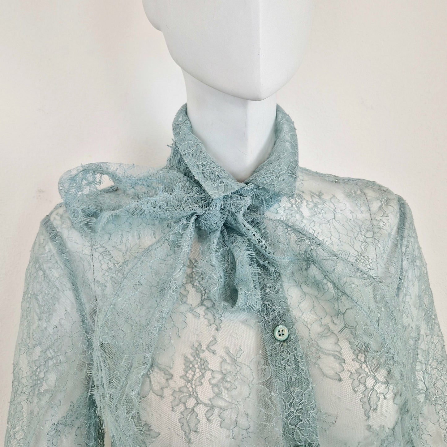 Escada | camicia pizzo azzurro