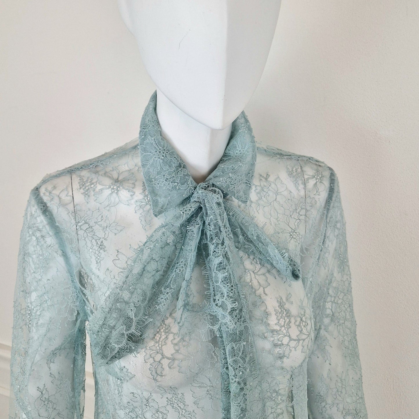 Escada | camicia pizzo azzurro