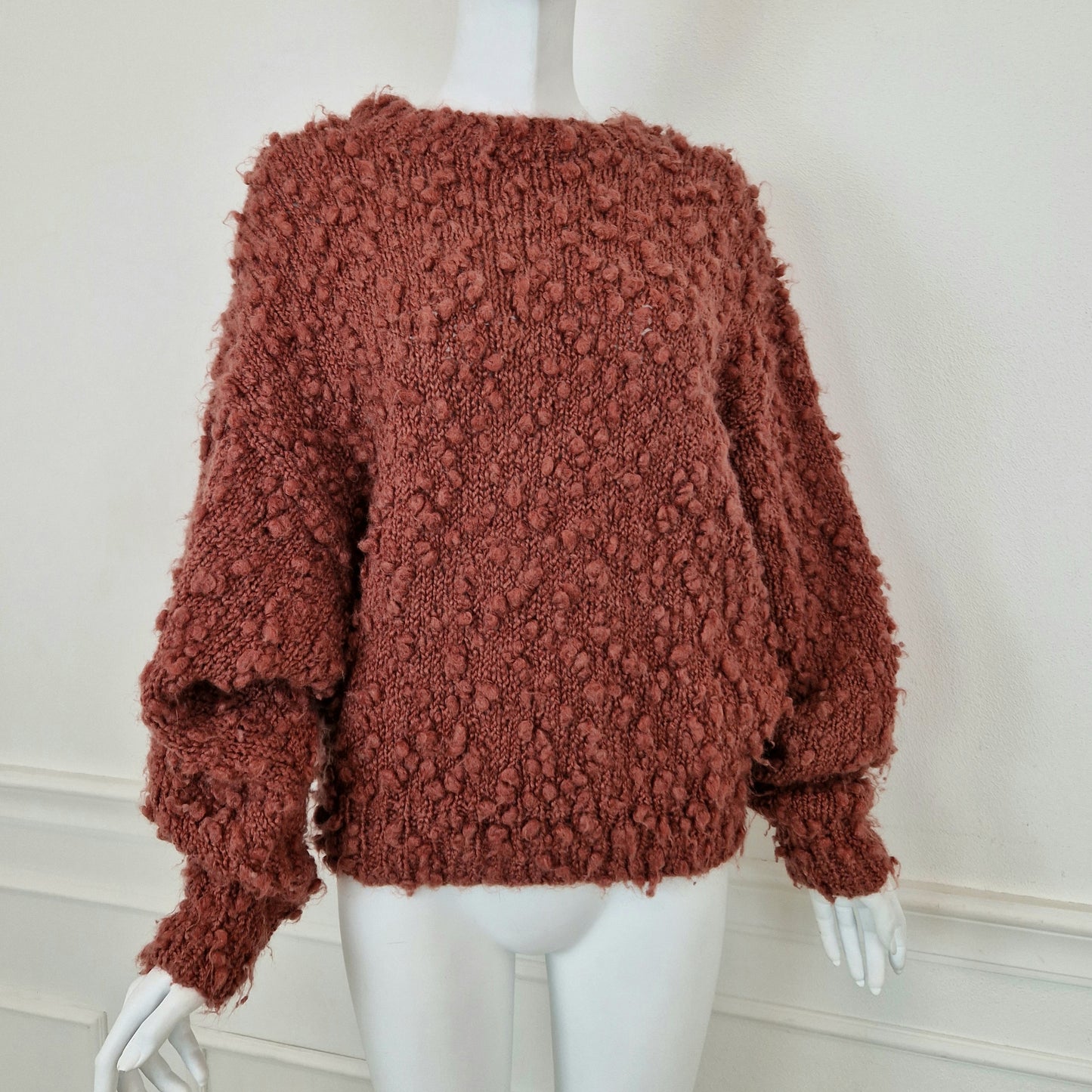 Maglione fatto a mano terra di Siena