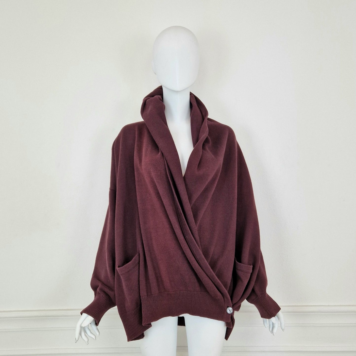 Maglione Romeo Gigli cotone melanzana