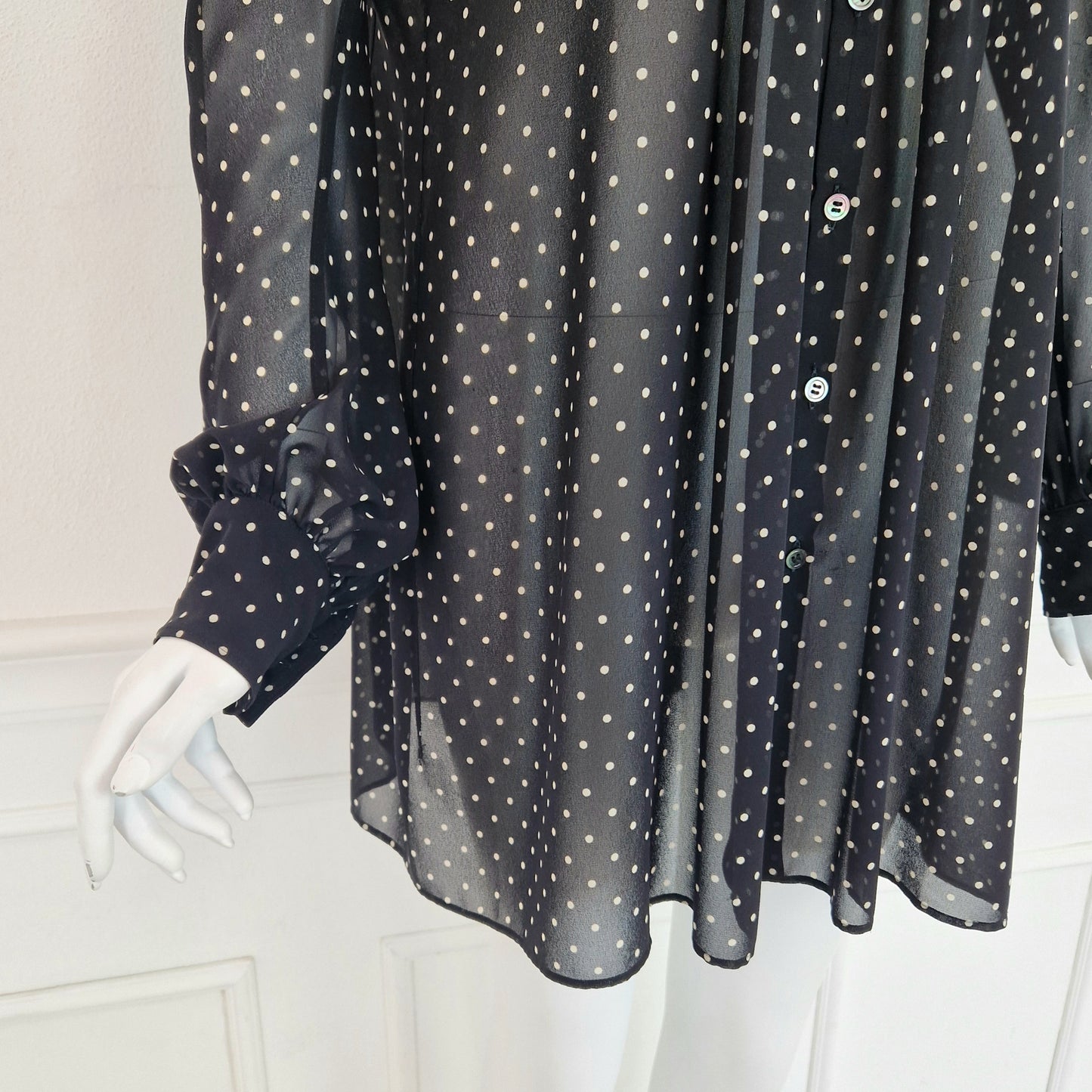 Camicia Junya Watanabe Comme des Garçons voile pois