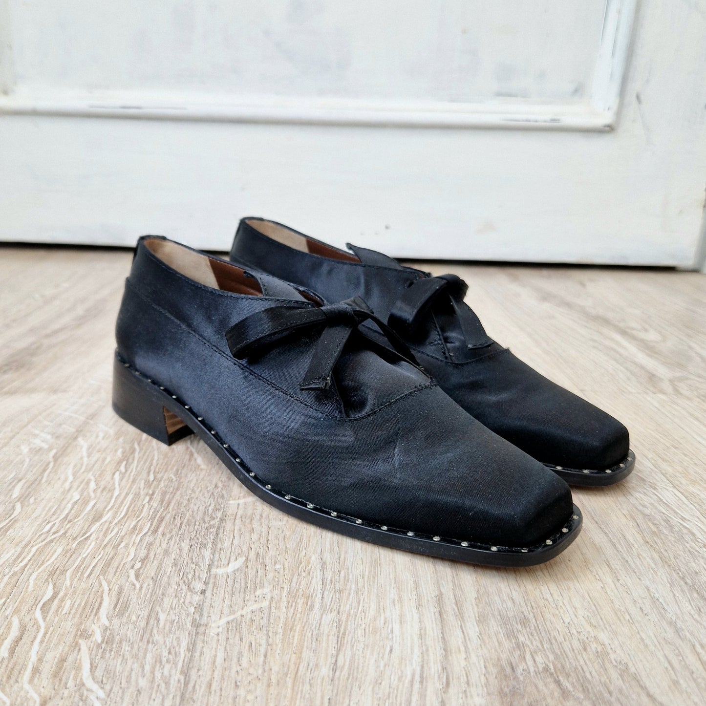 Scarpe Romeo Gigli raso nero