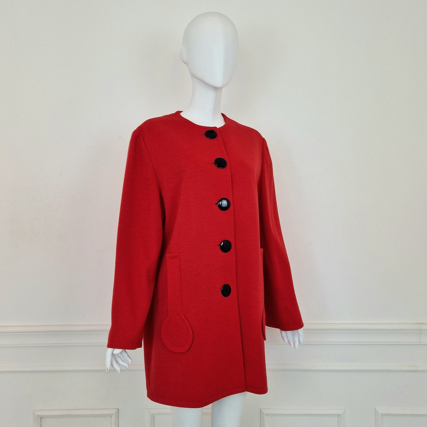 Giacca Pierre Cardin rossa bottoni neri
