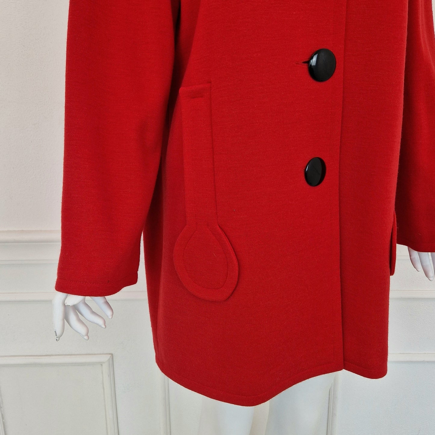 Giacca Pierre Cardin rossa bottoni neri