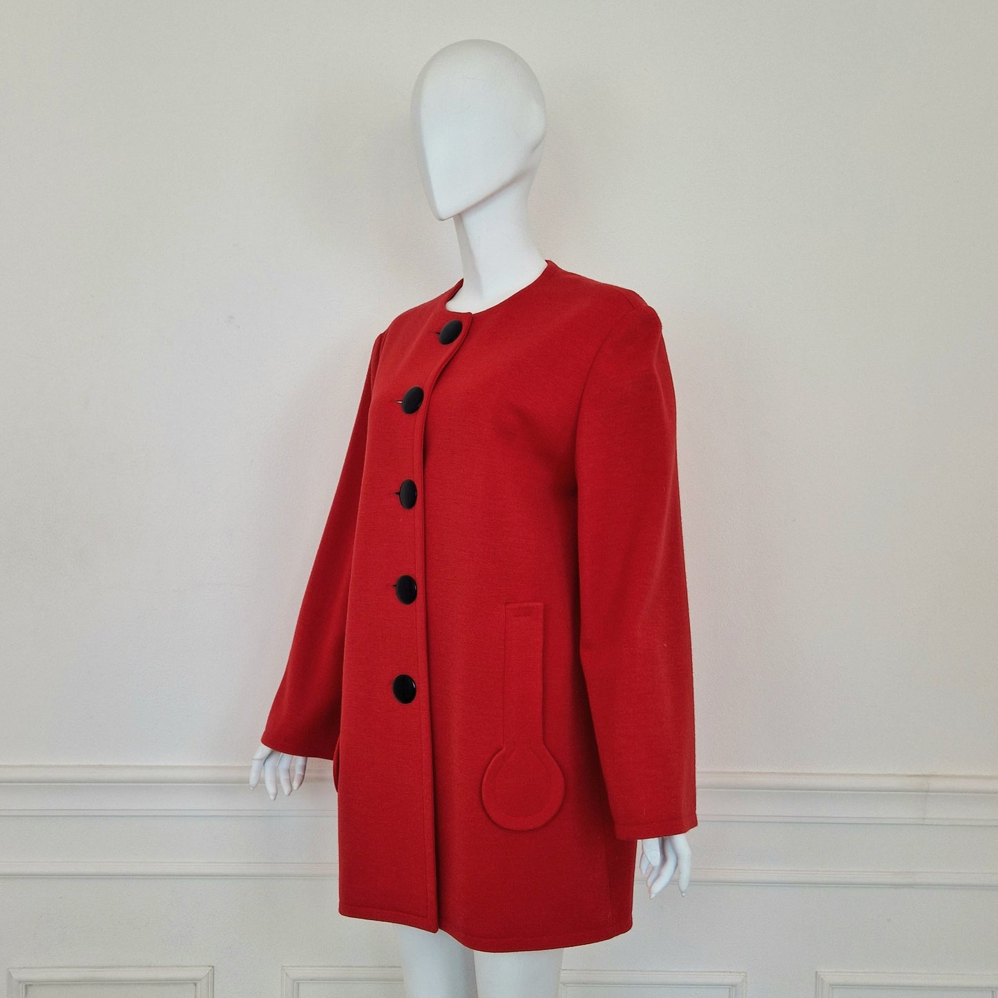 Giacca Pierre Cardin rossa bottoni neri