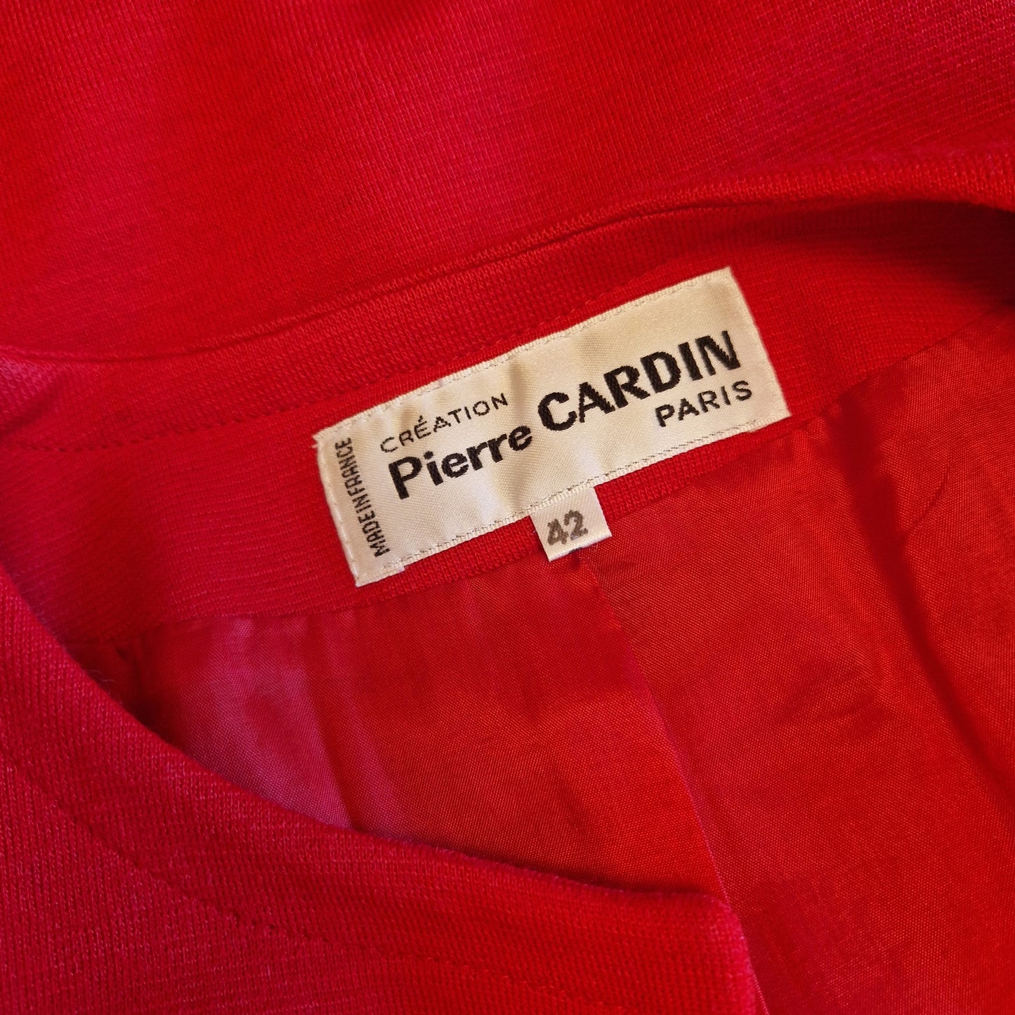 Giacca Pierre Cardin rossa bottoni neri