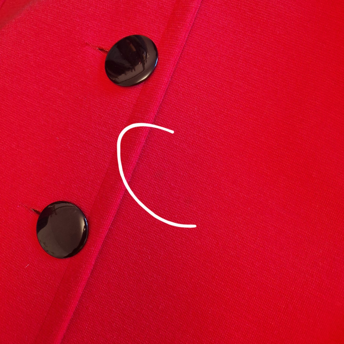Giacca Pierre Cardin rossa bottoni neri