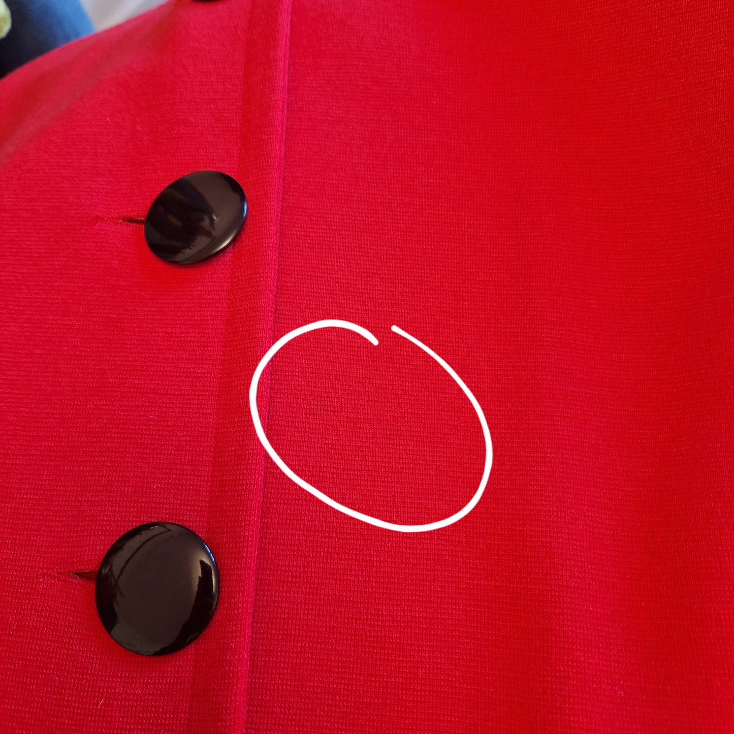 Giacca Pierre Cardin rossa bottoni neri