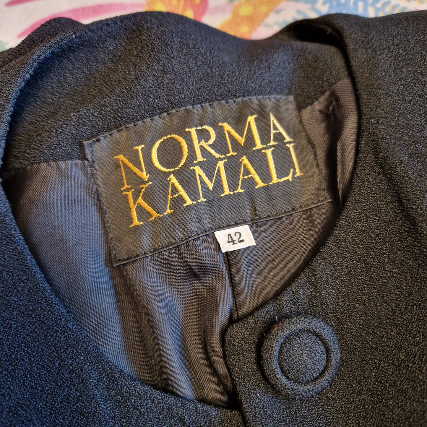 Norma Kamali | Giacca vintage con fiori applicati 1988