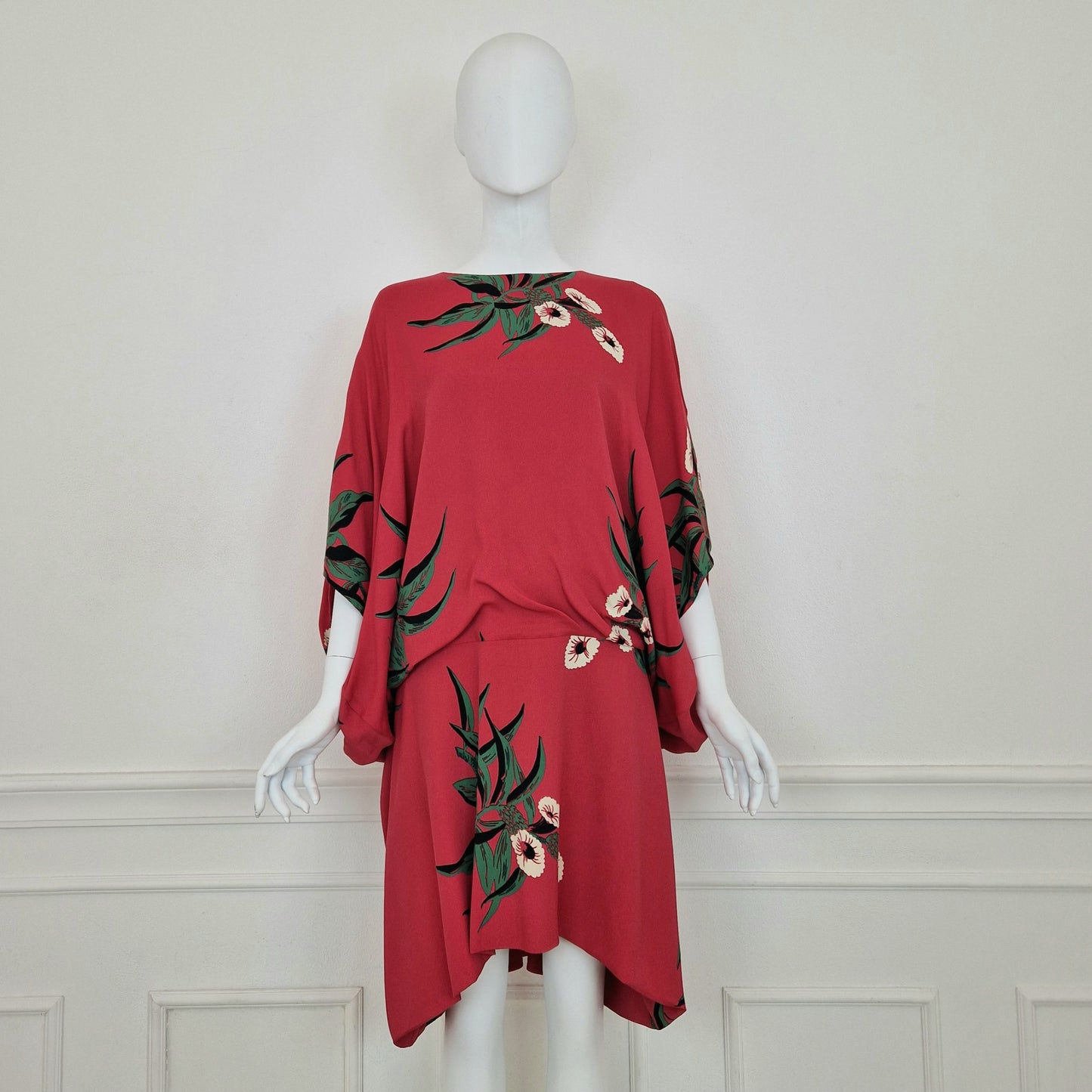 Marni | Abito rosso stampa floreale