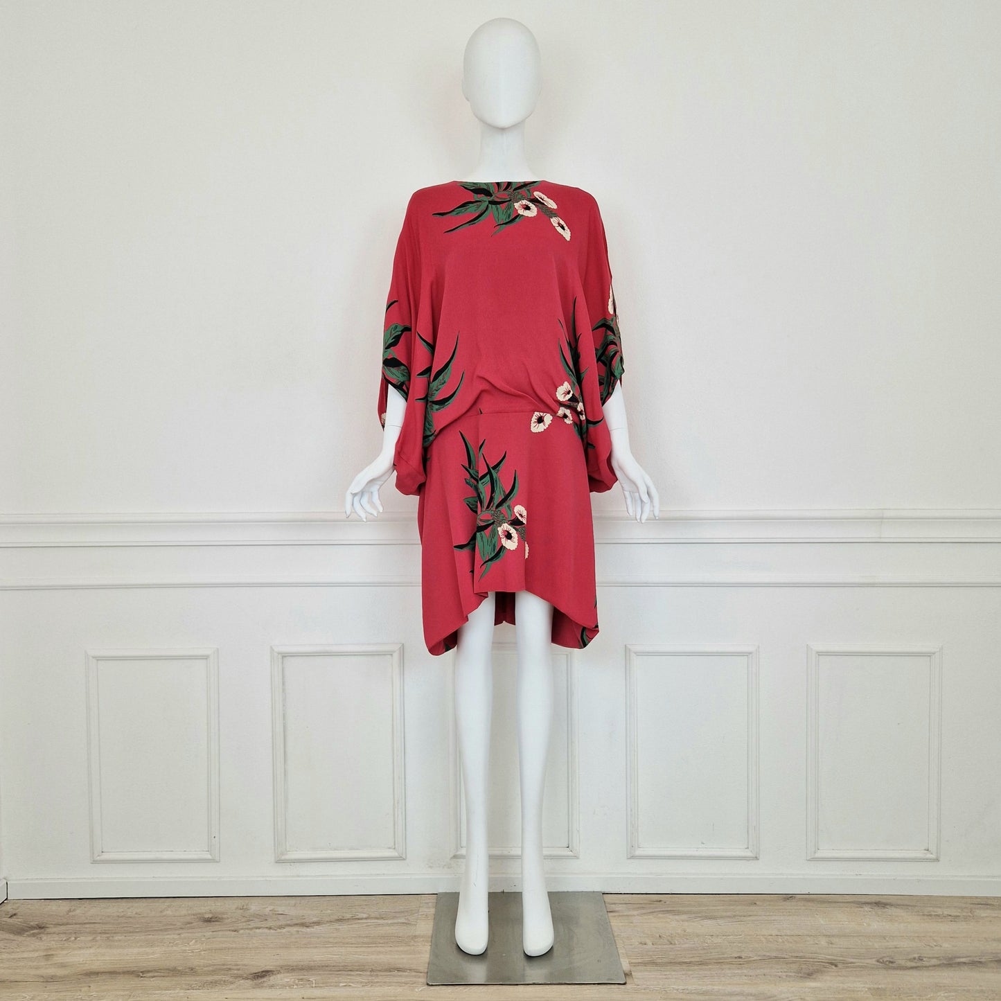 Marni | Abito rosso stampa floreale