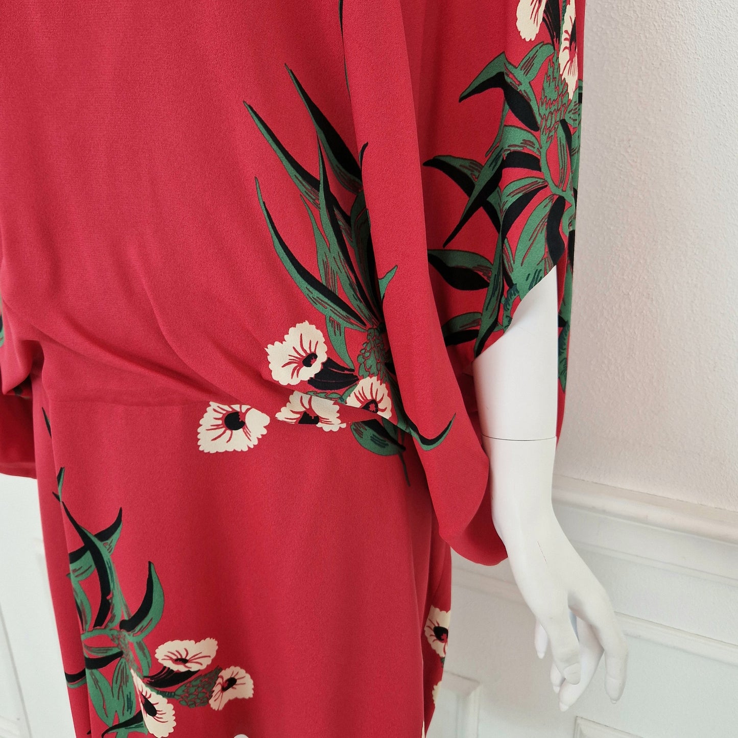 Marni | Abito rosso stampa floreale