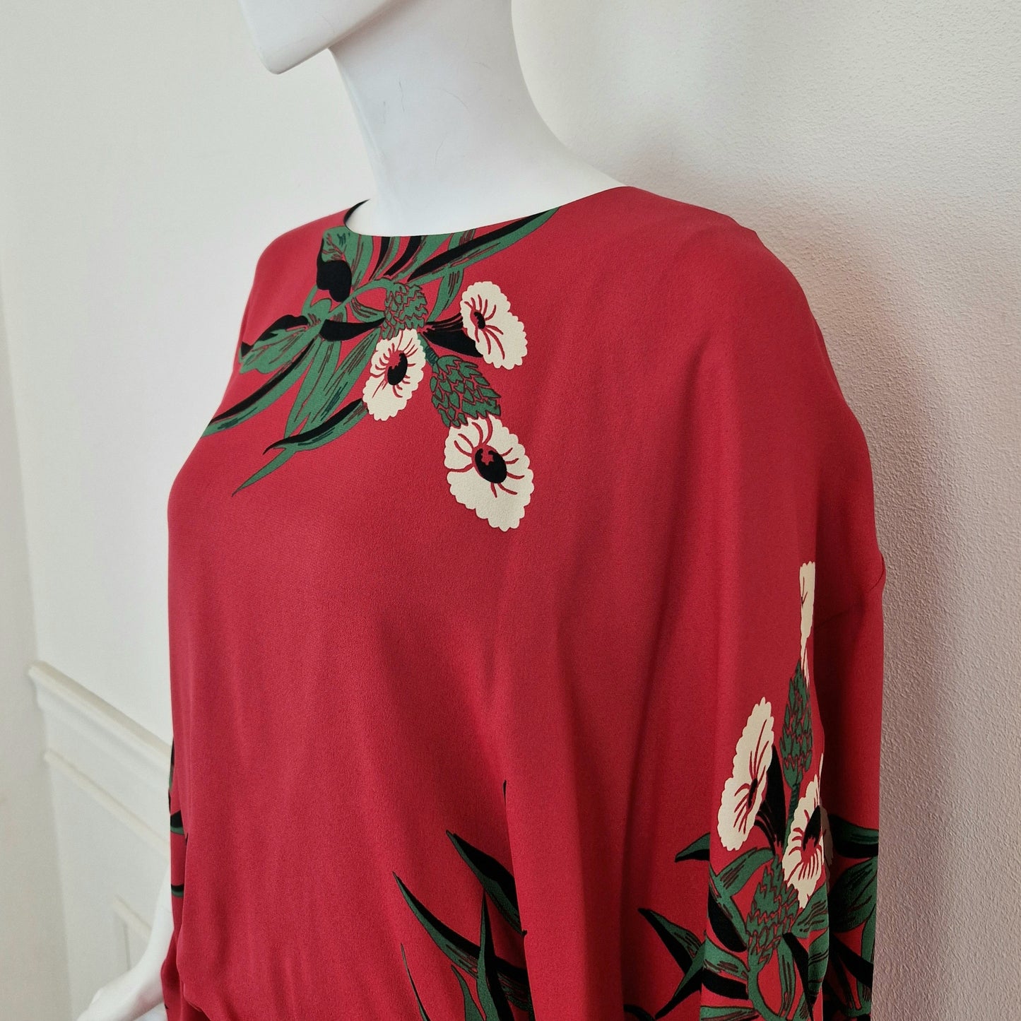 Marni | Abito rosso stampa floreale