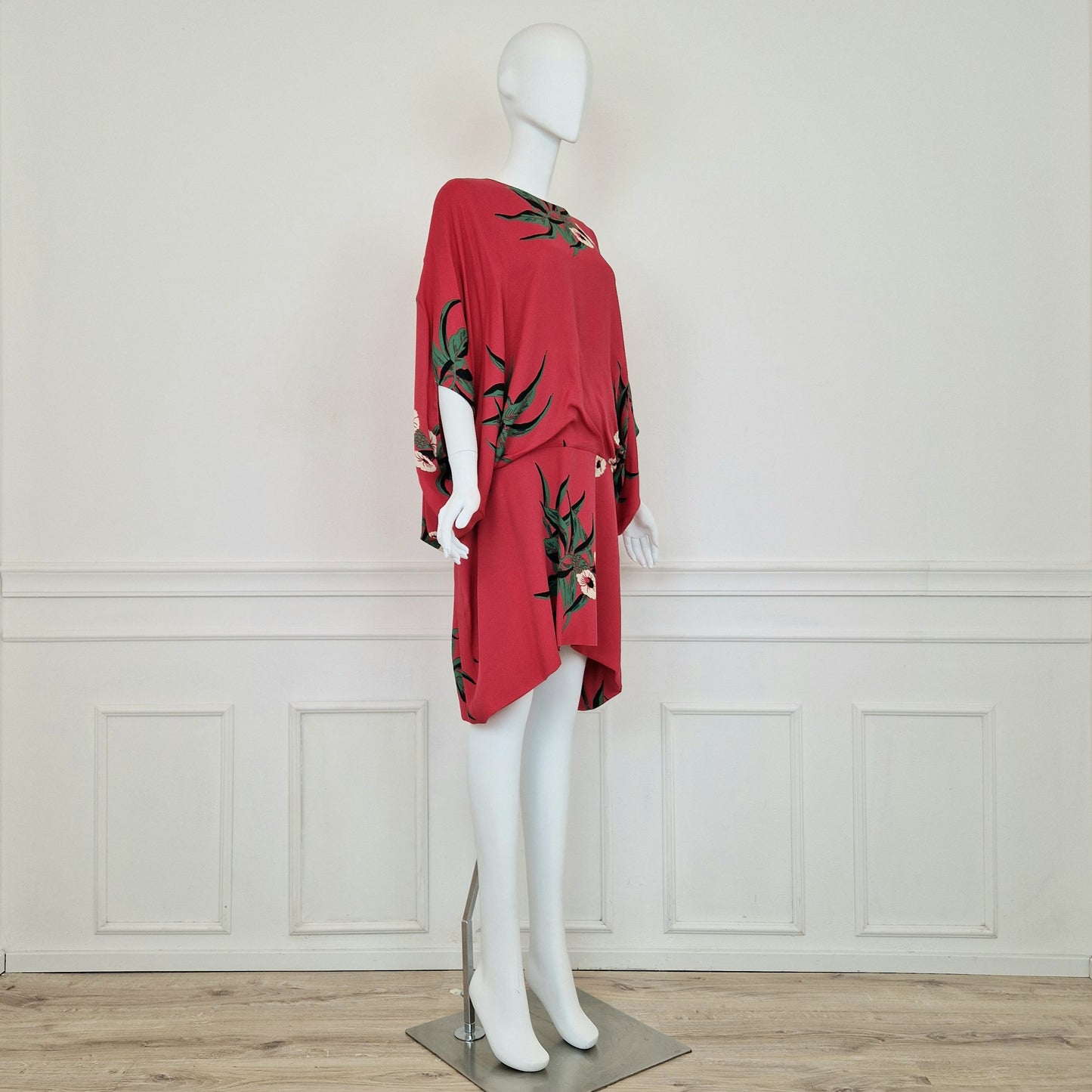 Marni | Abito rosso stampa floreale