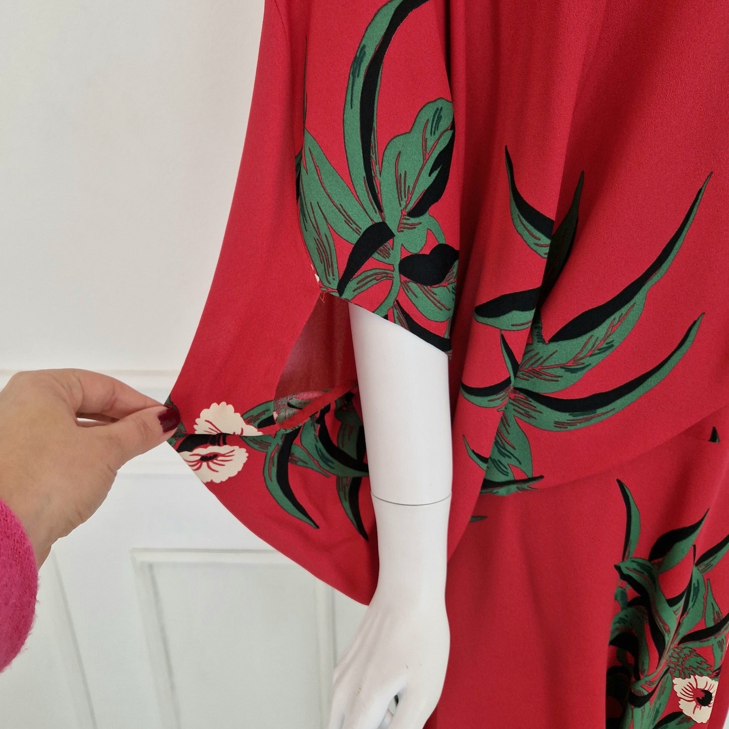 Marni | Abito rosso stampa floreale