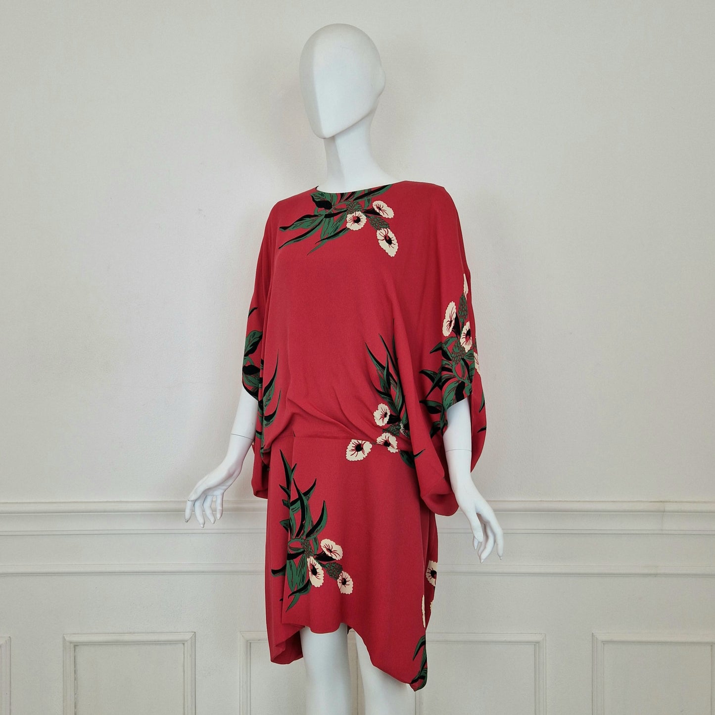 Marni | Abito rosso stampa floreale