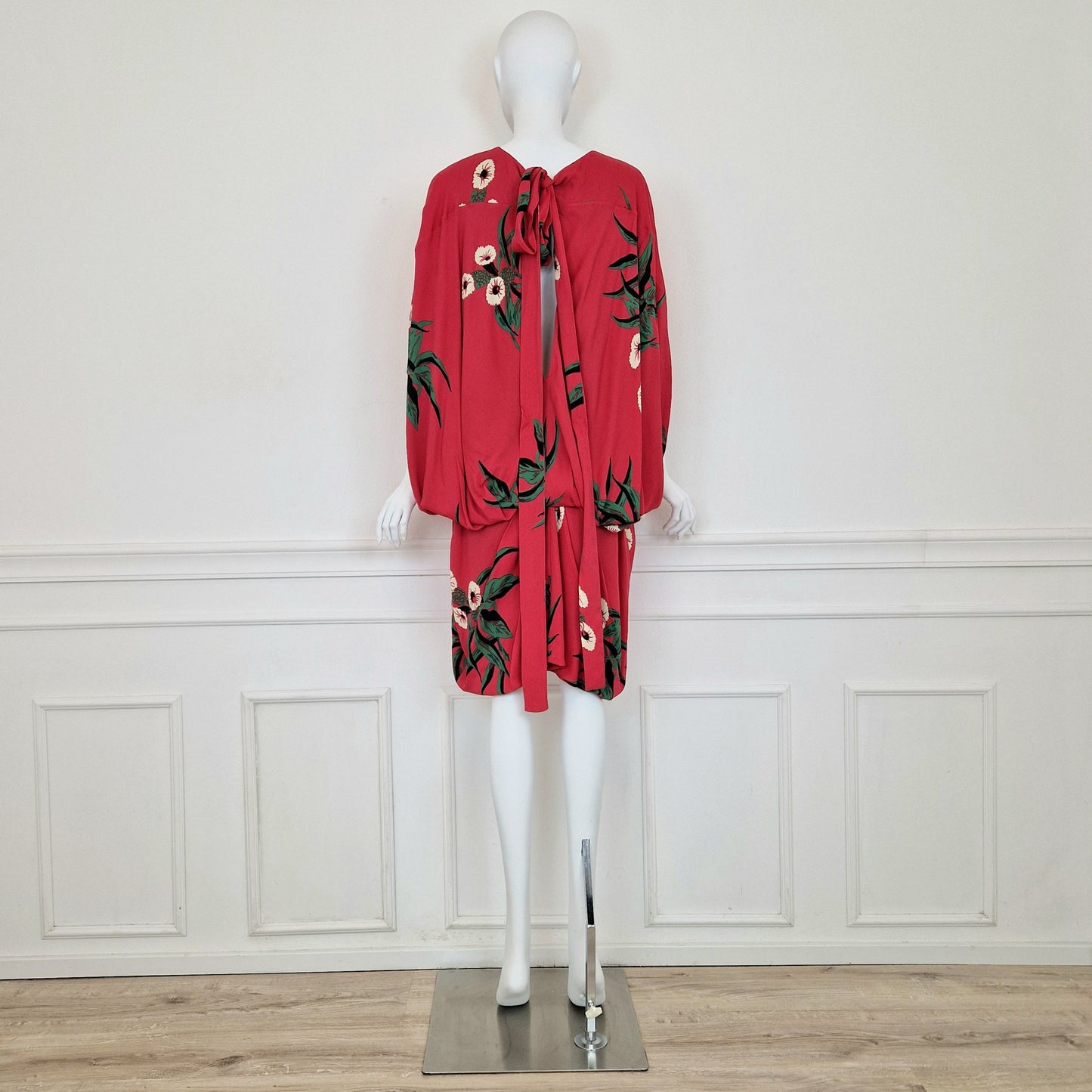 Marni | Abito rosso stampa floreale