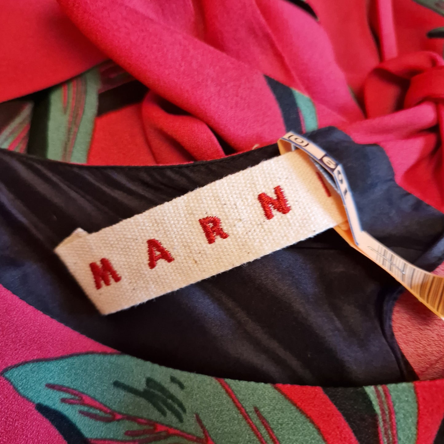 Marni | Abito rosso stampa floreale