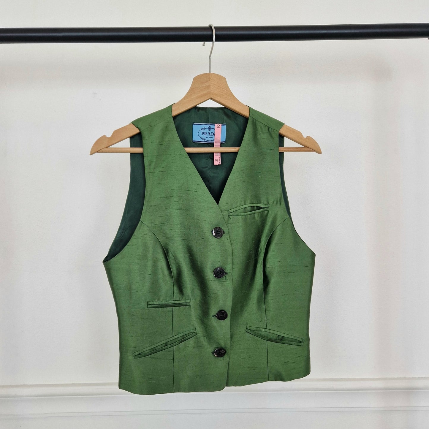 Prada | Gilet vintage seta verde
