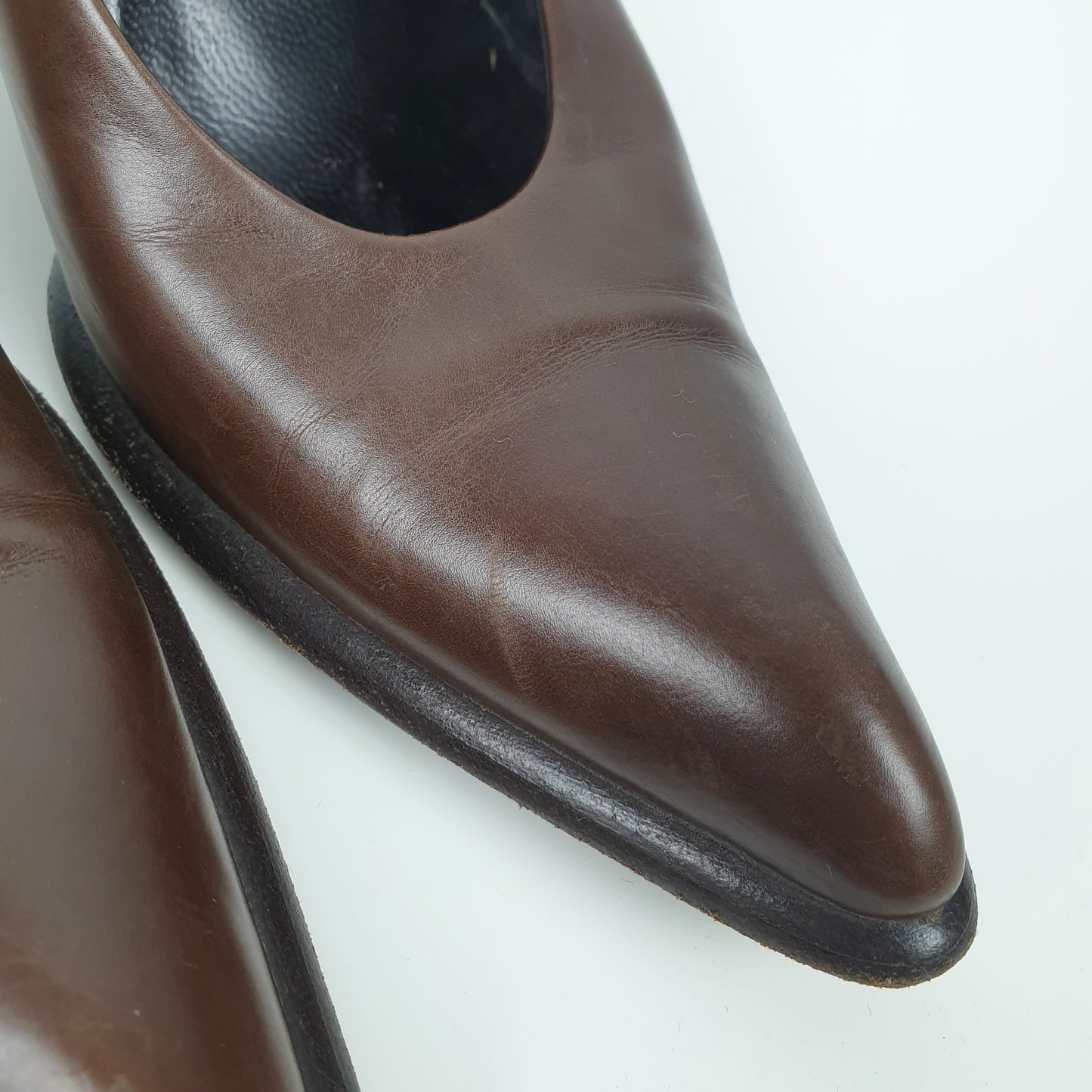 Décolleté Max Mara in pelle marrone