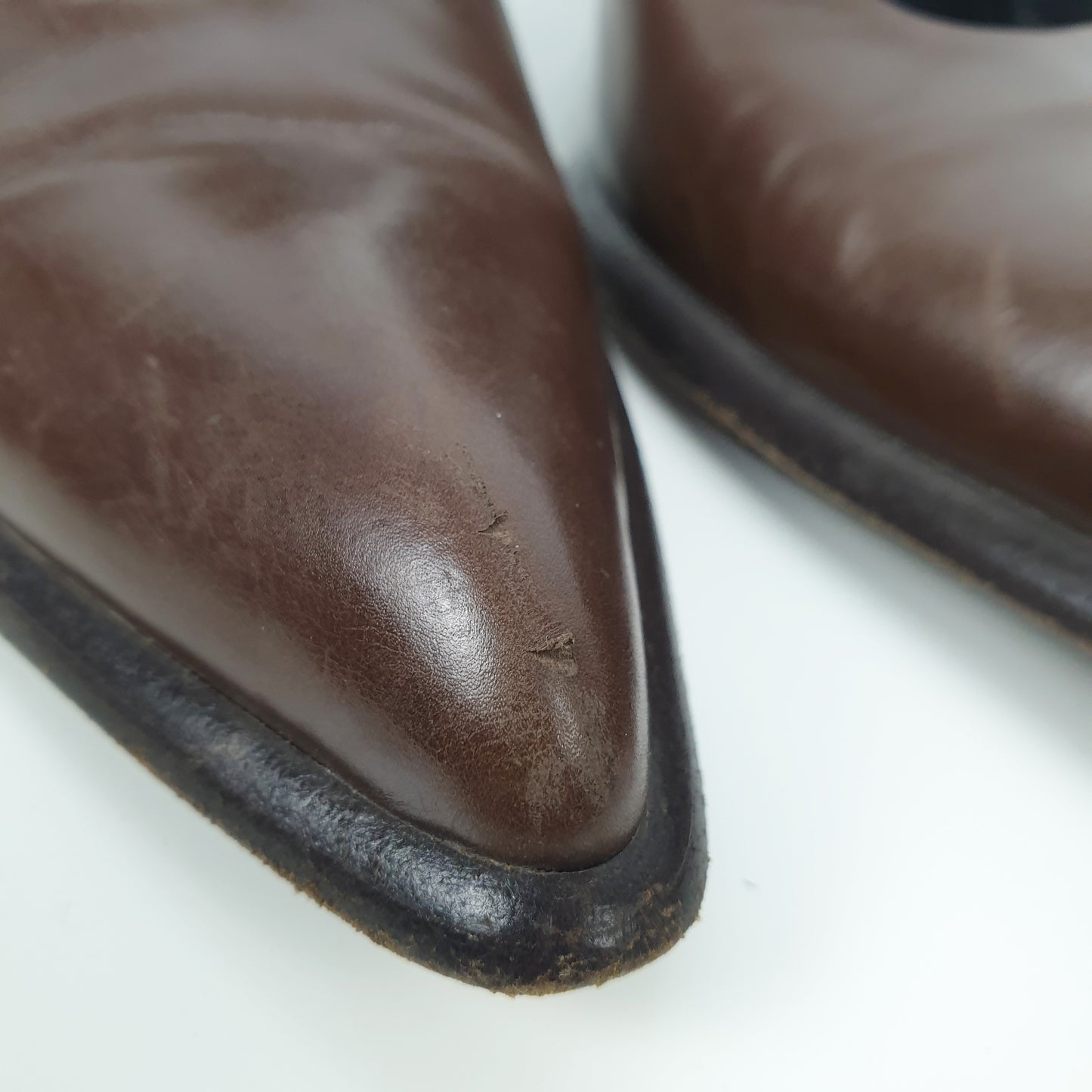 Décolleté Max Mara in pelle marrone