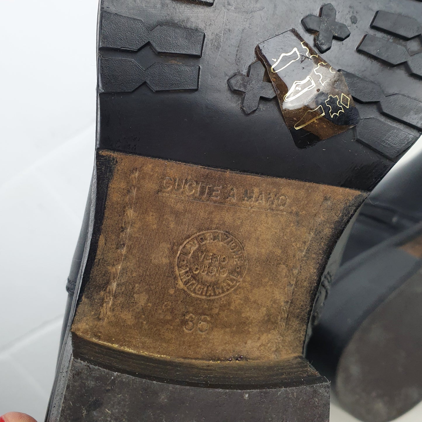 Stivali in pelle nera nr.36