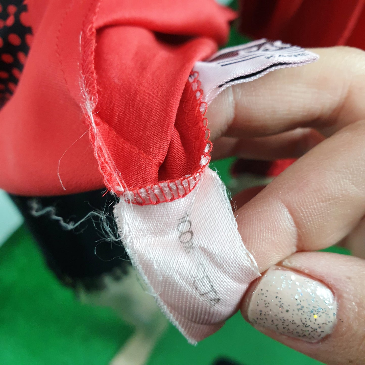 Blusa rossa in pura seta