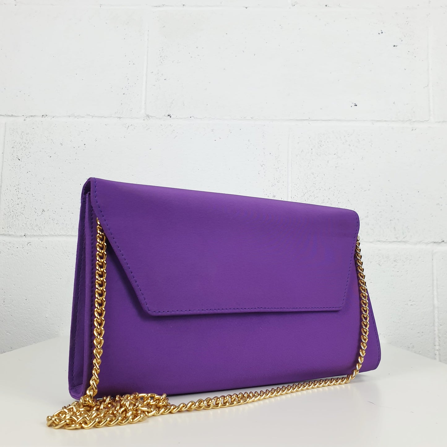 Borsa Gabriella Medici raso viola